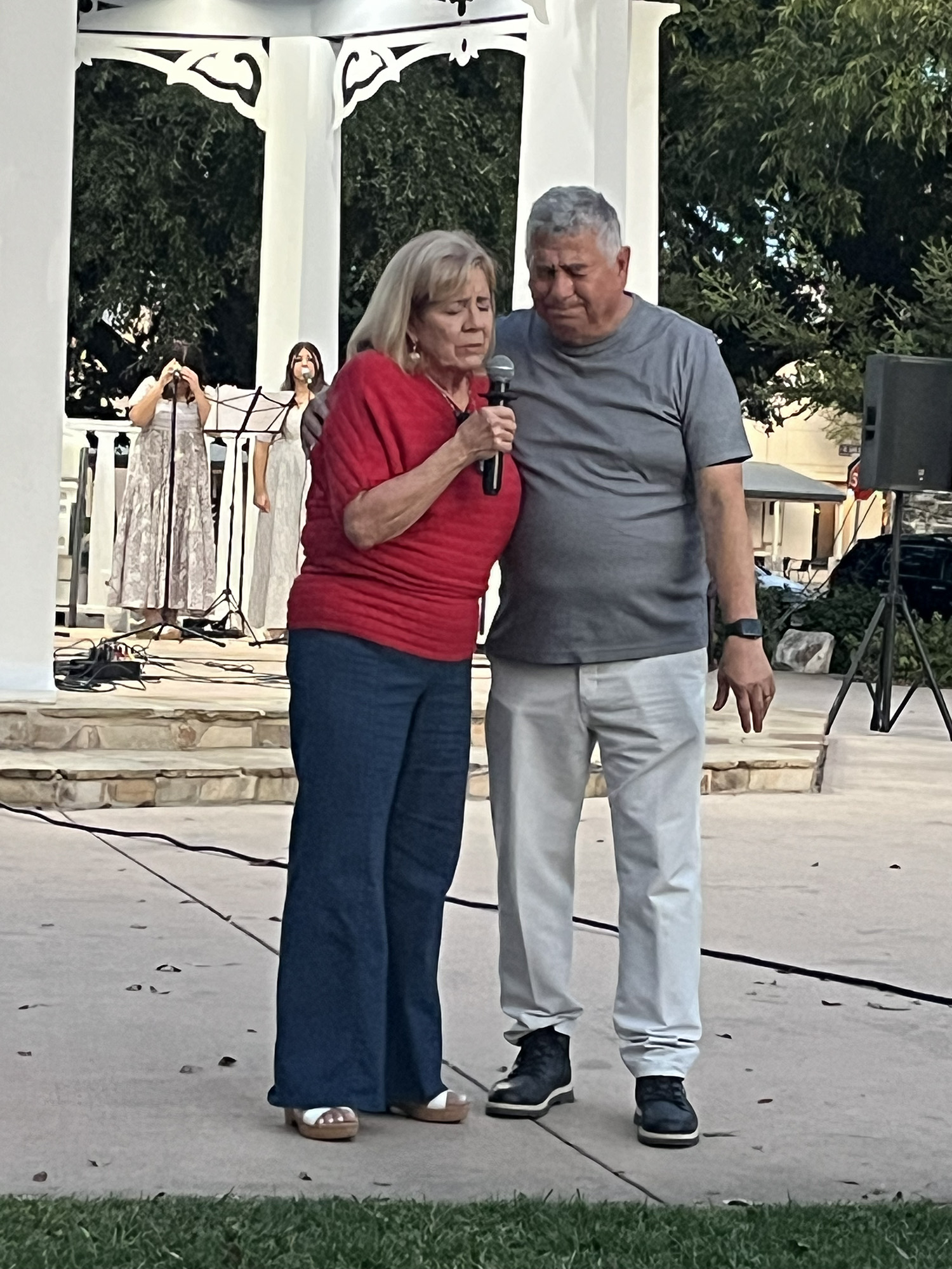 Pastors Ruben and Susan Mendez pray for and prophesy revival