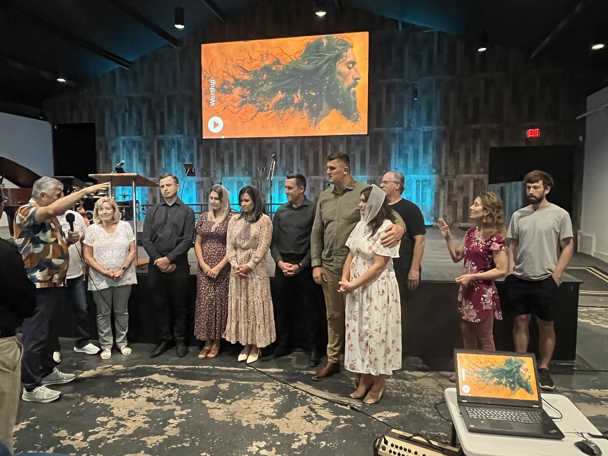 God Will Provide prayer leaders and Boerne Prays receive a prayer of blessing