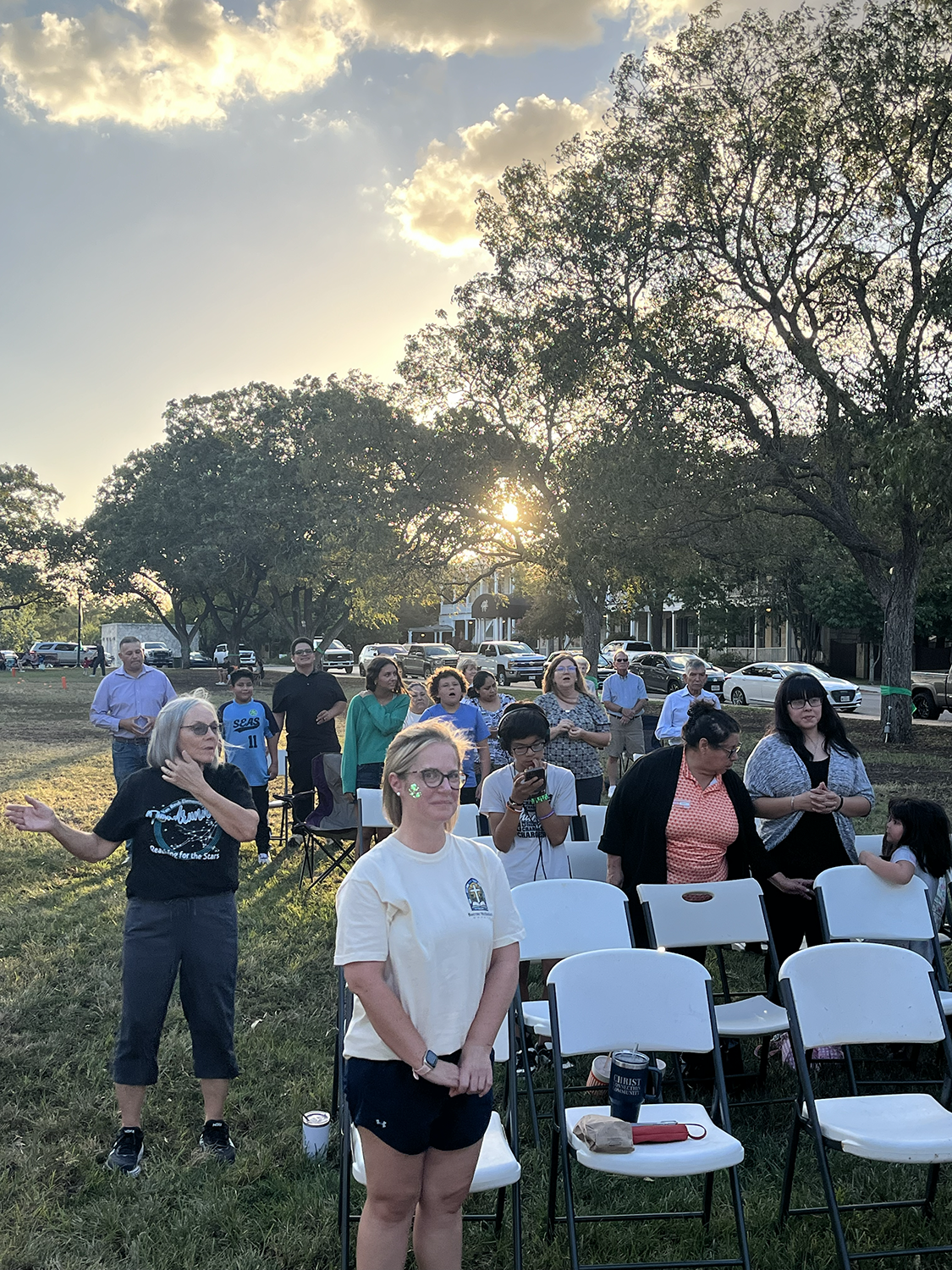 As the sun sets, we worship