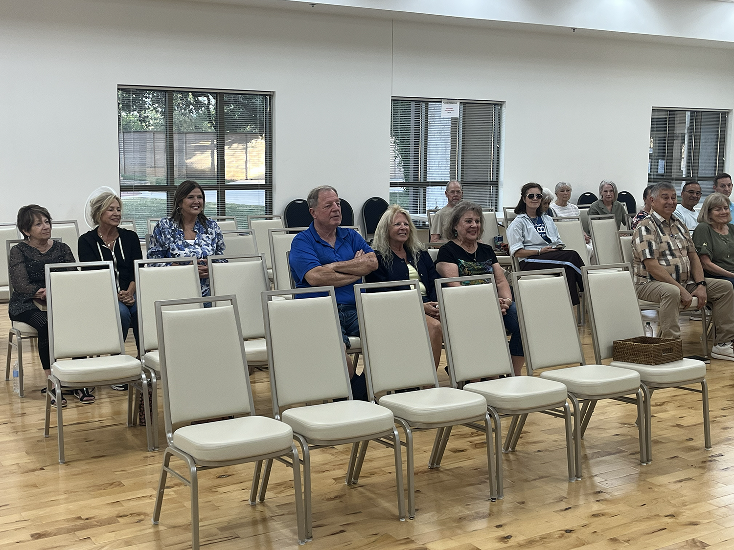 Attendees are glad for Pastor Bernie's warm words of welcome