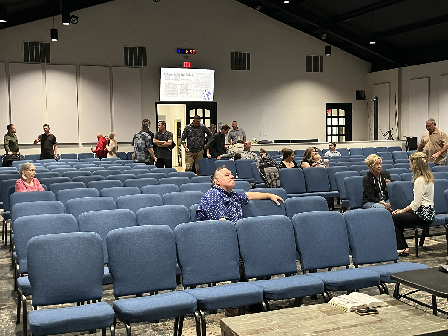 People gather for Day 8 at God Will Provide Church