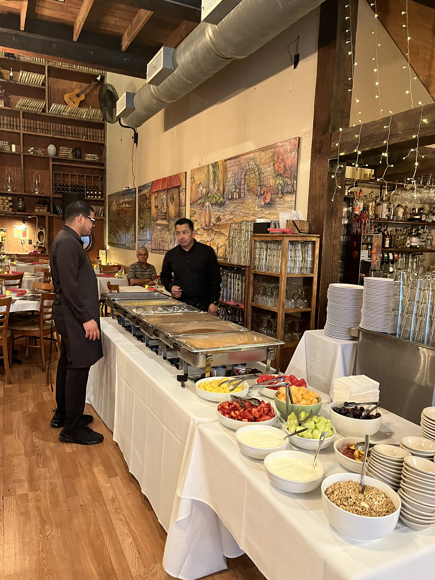 A beautiful breakfast buffet is ready