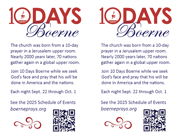 2025 10 Days of Prayer Boerne Half-page Flyers