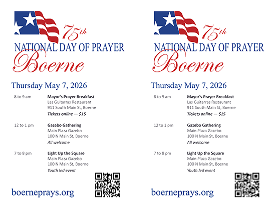 2026 National Day of Prayer Boerne Half-page Flyers