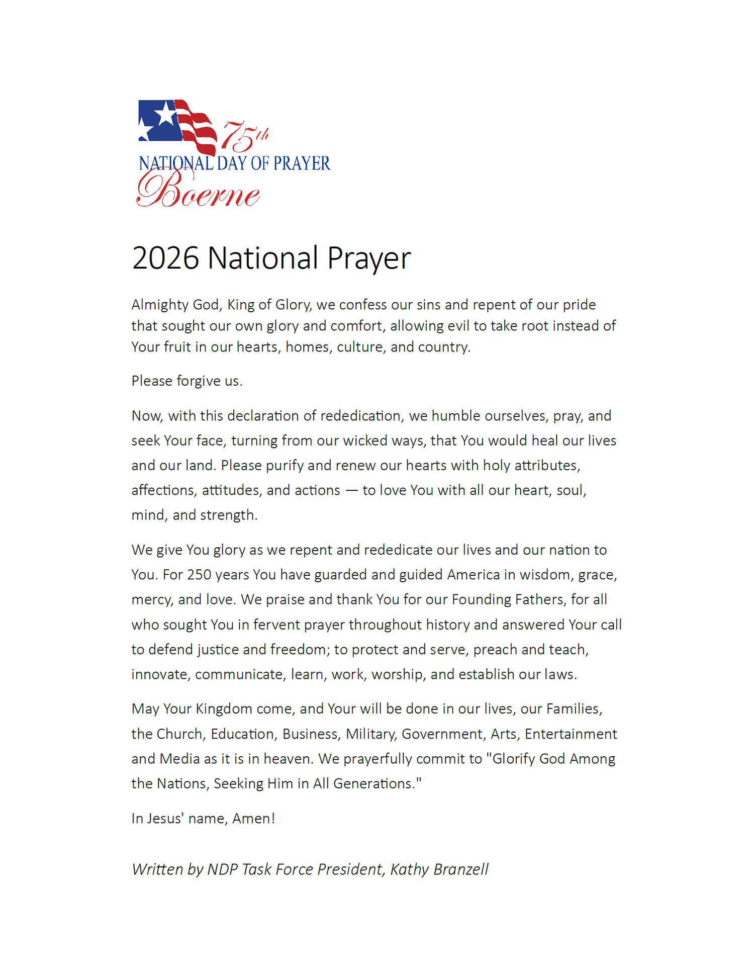 2026 National Prayer