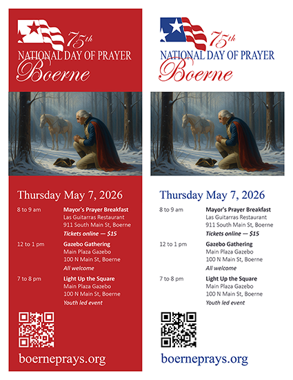 2026 National Day of Prayer Boerne Half-page Tall Flyers